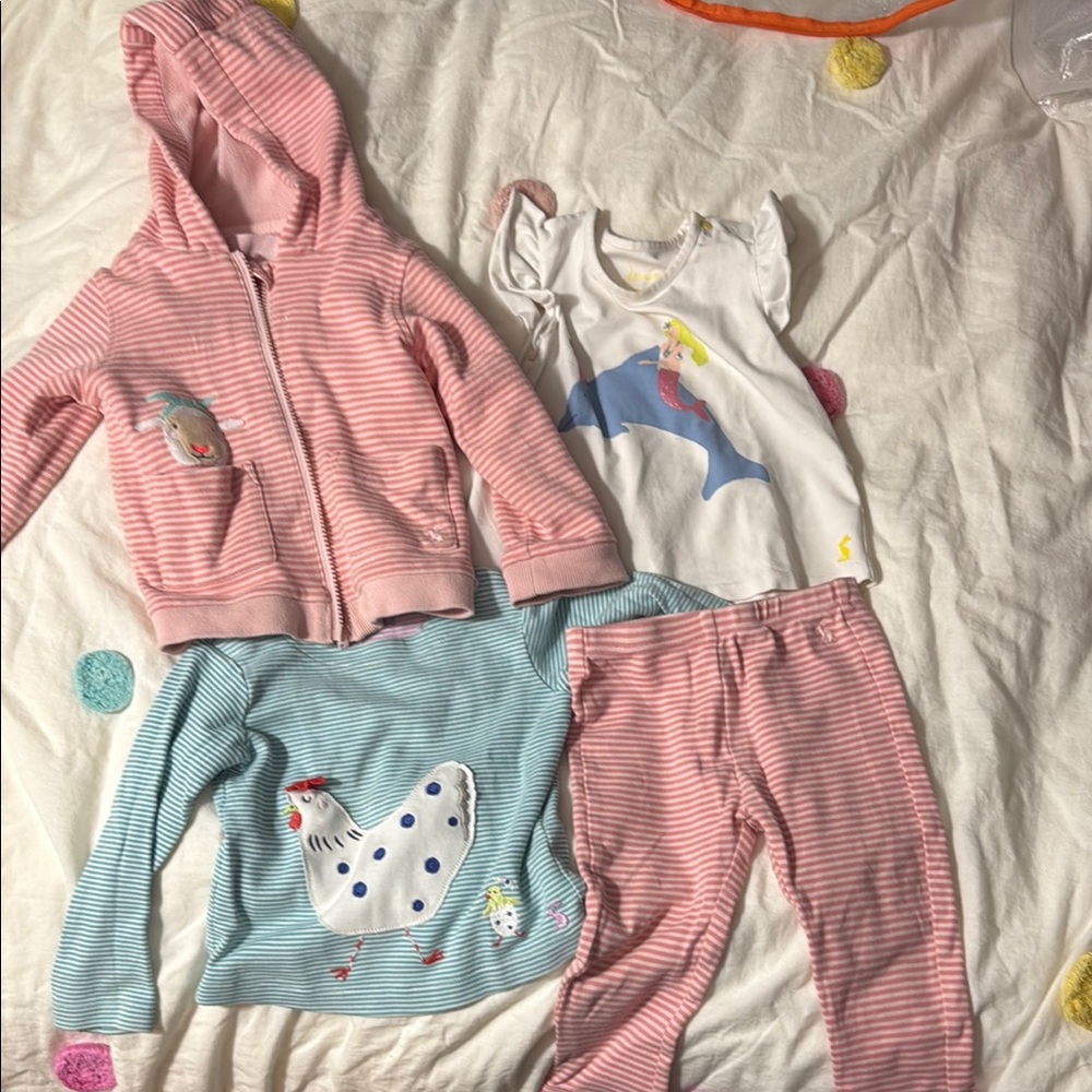 Joules Adorable Striped Baby Outfit Set